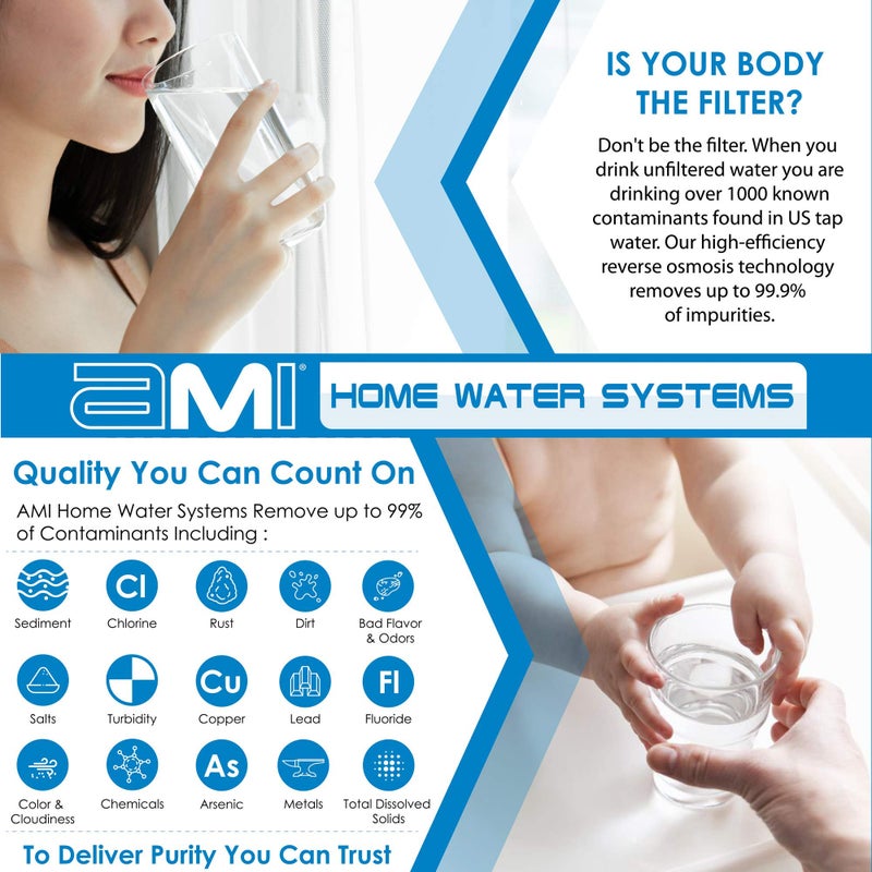 APPLIED MEMBRANES INC. AMI Reverse Osmosis Filter Replacement | Pre Filter Set | for 5 Stage Water Filtration Systems (Pre-Filters Only Set)â€¦ - Image 5
